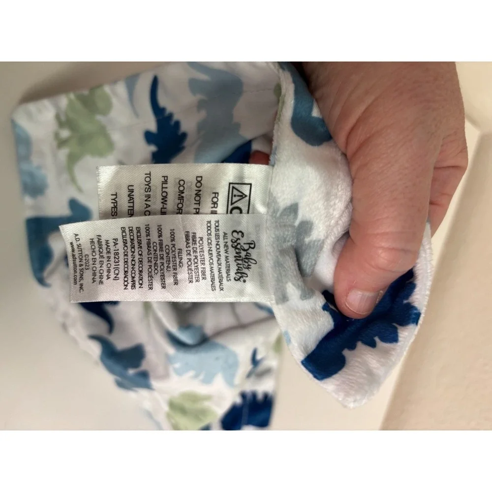 Dinosaur Baby Lovey Plush Security Blanket WalMart Baby Essentials Triceratops